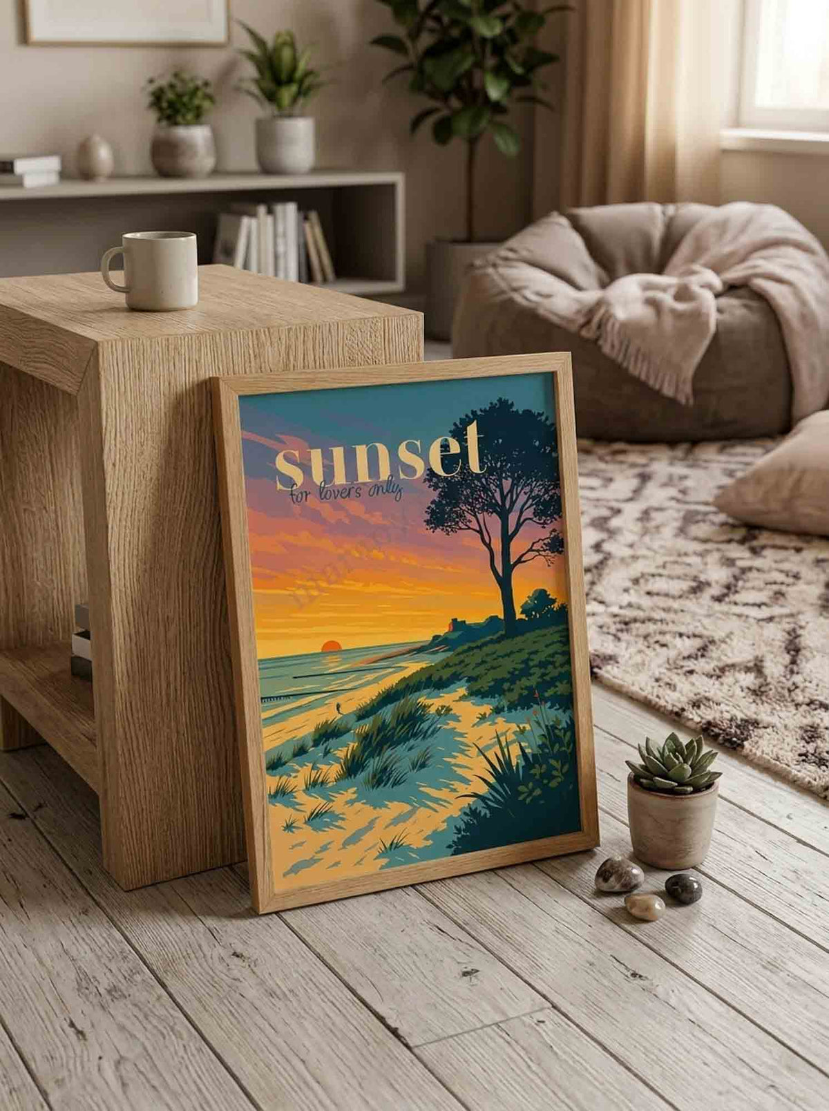 Ostsee — sunset for lovers — Wandansicht im Wohnambiente | machuPICyou