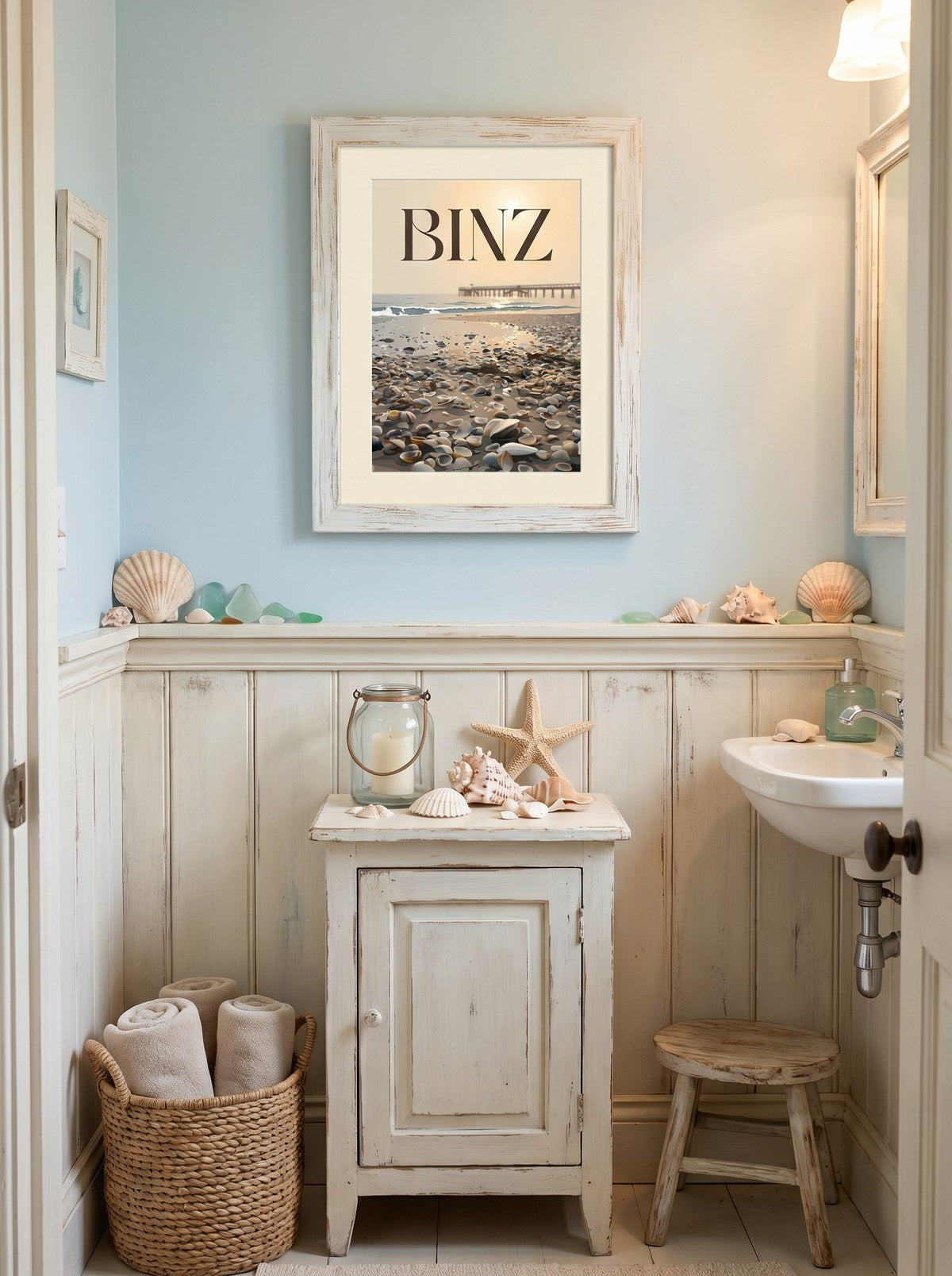Muscheln im Sande an der Wand — Vorschau