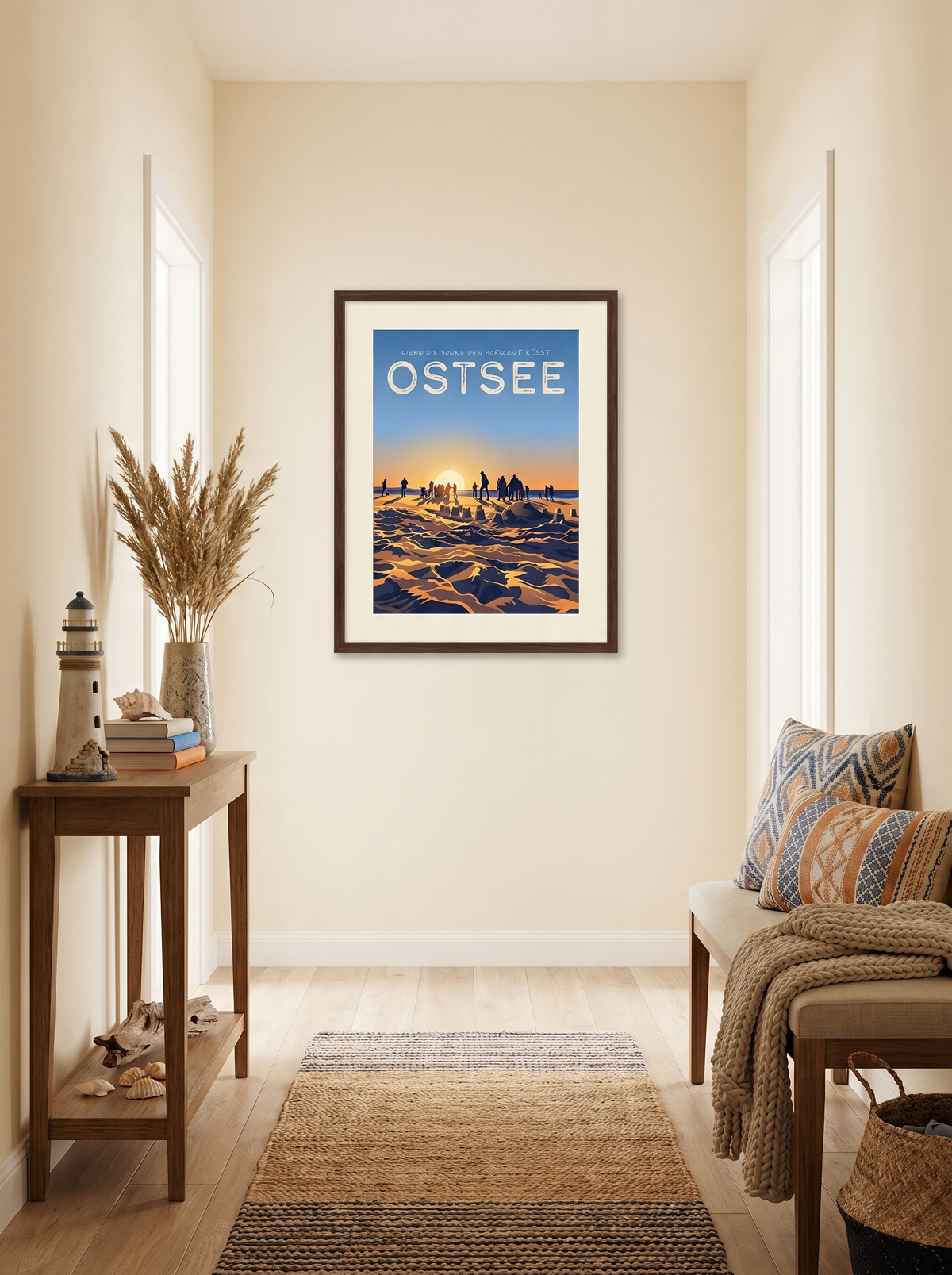 Ostsee — Sonnenuntergang am Strand - im Wohnraum