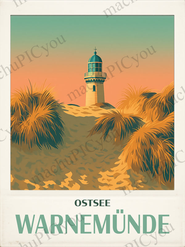 Warnemünde — Leuchtturm im Abendwind