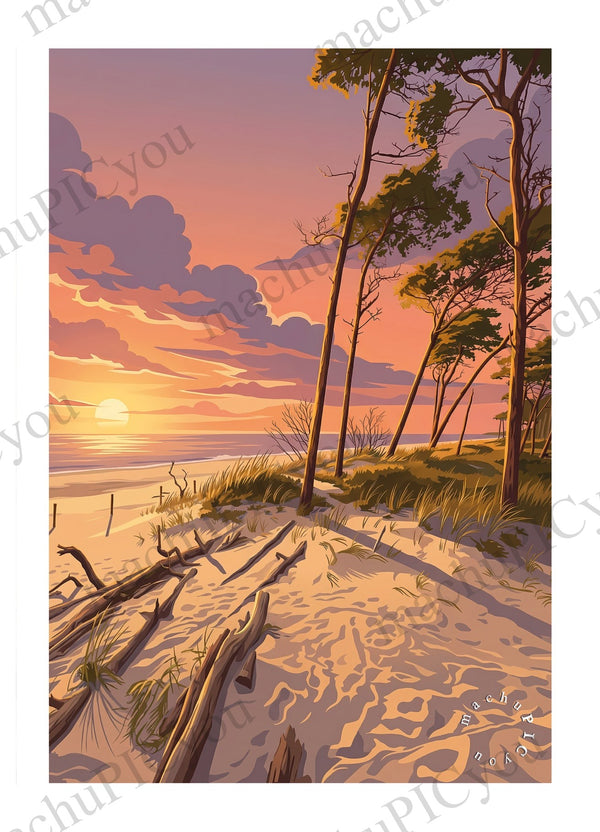 Ostsee — Küstenstille im Licht (Karte)
