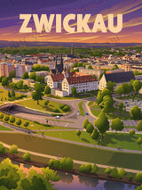 Abend über Zwickau
