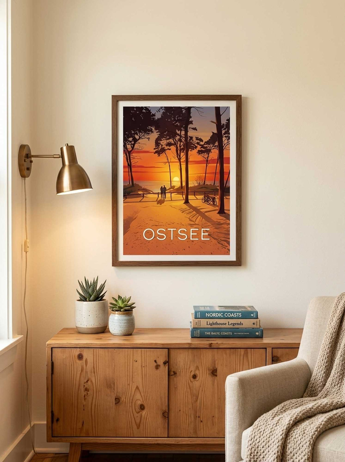 Ostsee — Abendgold der Küste — Wandansicht im Wohnambiente | machuPICyou