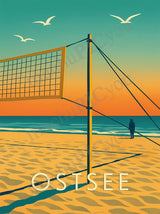 Ostsee — Zwischen Netz und Horizont — Illustriertes Reiseposter aus echtem Foto | machuPICyou