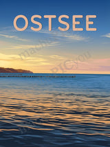 Ostsee — Stille des Horizonts — Illustriertes Reiseposter aus echtem Foto | machuPICyou