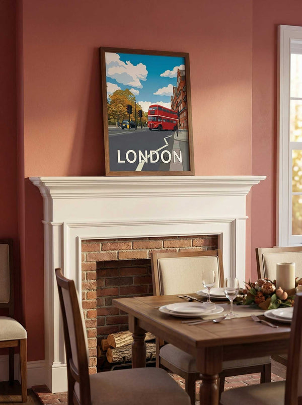 London — London Bus — Wandansicht im Wohnambiente | machuPICyou