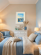 Blaue Strandruhe an der Wand — Vorschau