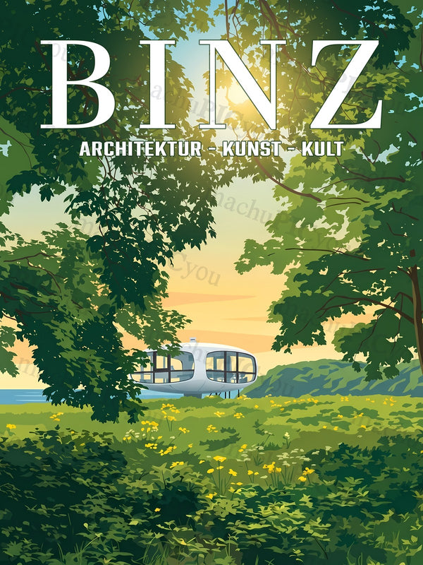 Müther Turm Binz im Lichterglanz machuPICyou Poster