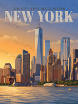 New York — Goldenes Manhattan machuPICyou Poster