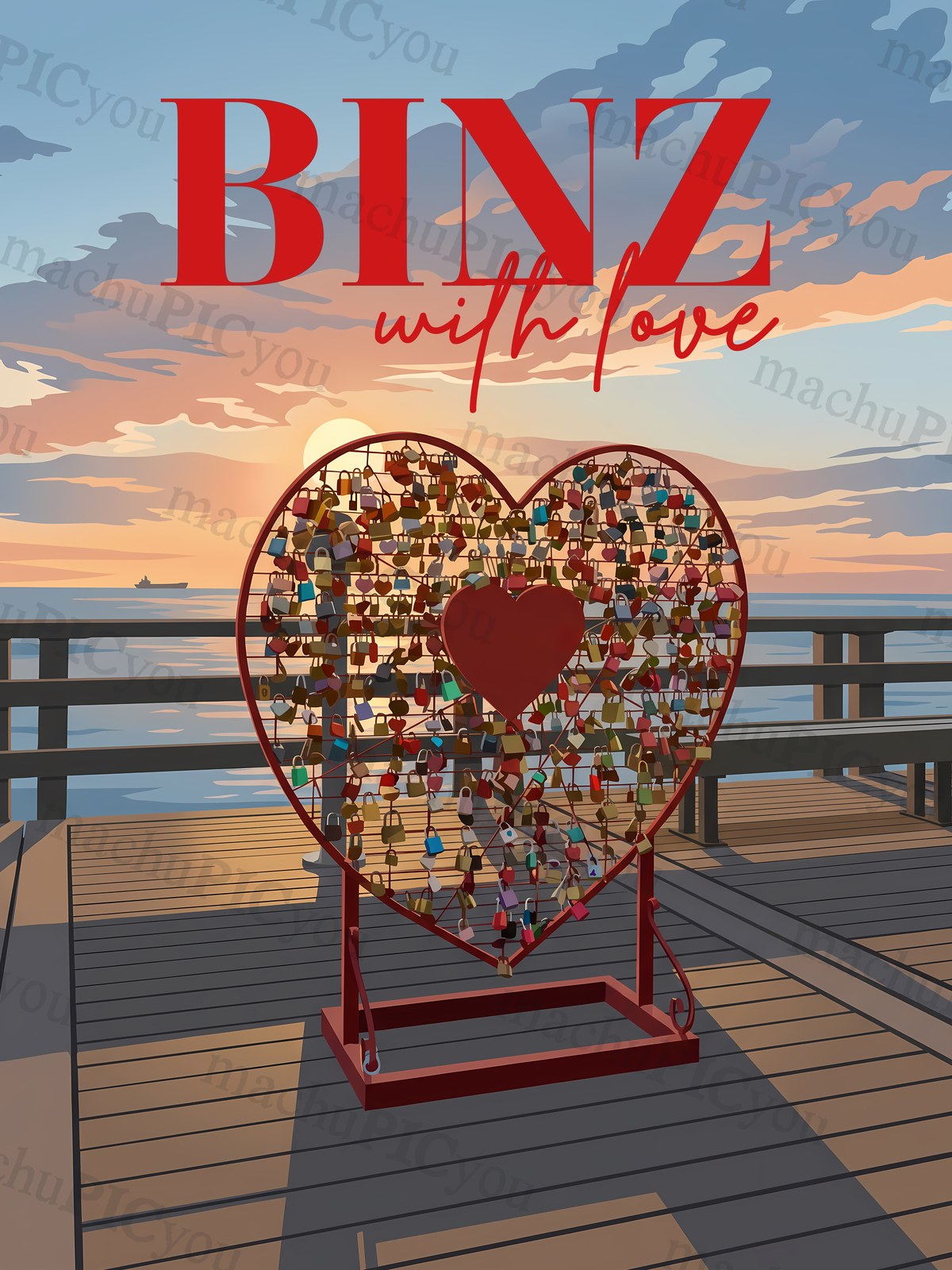 Schlösser der Liebe in Binz machuPICyou Poster