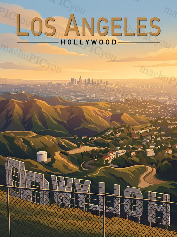 Los Angeles — Hollywood Hills machuPICyou Poster