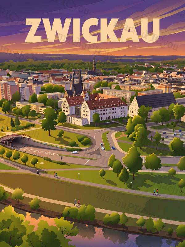 Abend über Zwickau machuPICyou Poster