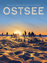 Ostsee — Sonnenuntergang am Strand - machuPICyou Poster