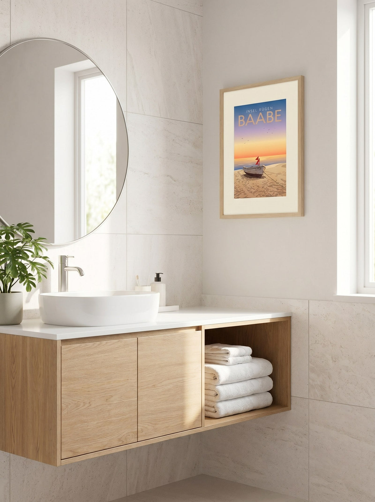 Der ruhende Kutter – Wandbild Mockup