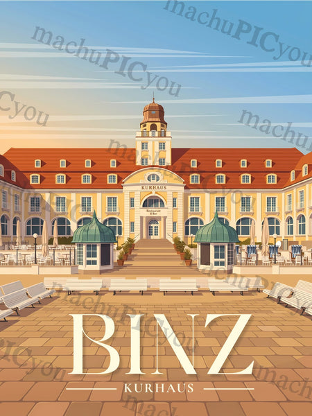 Binz — Kurhaus im Abendlicht