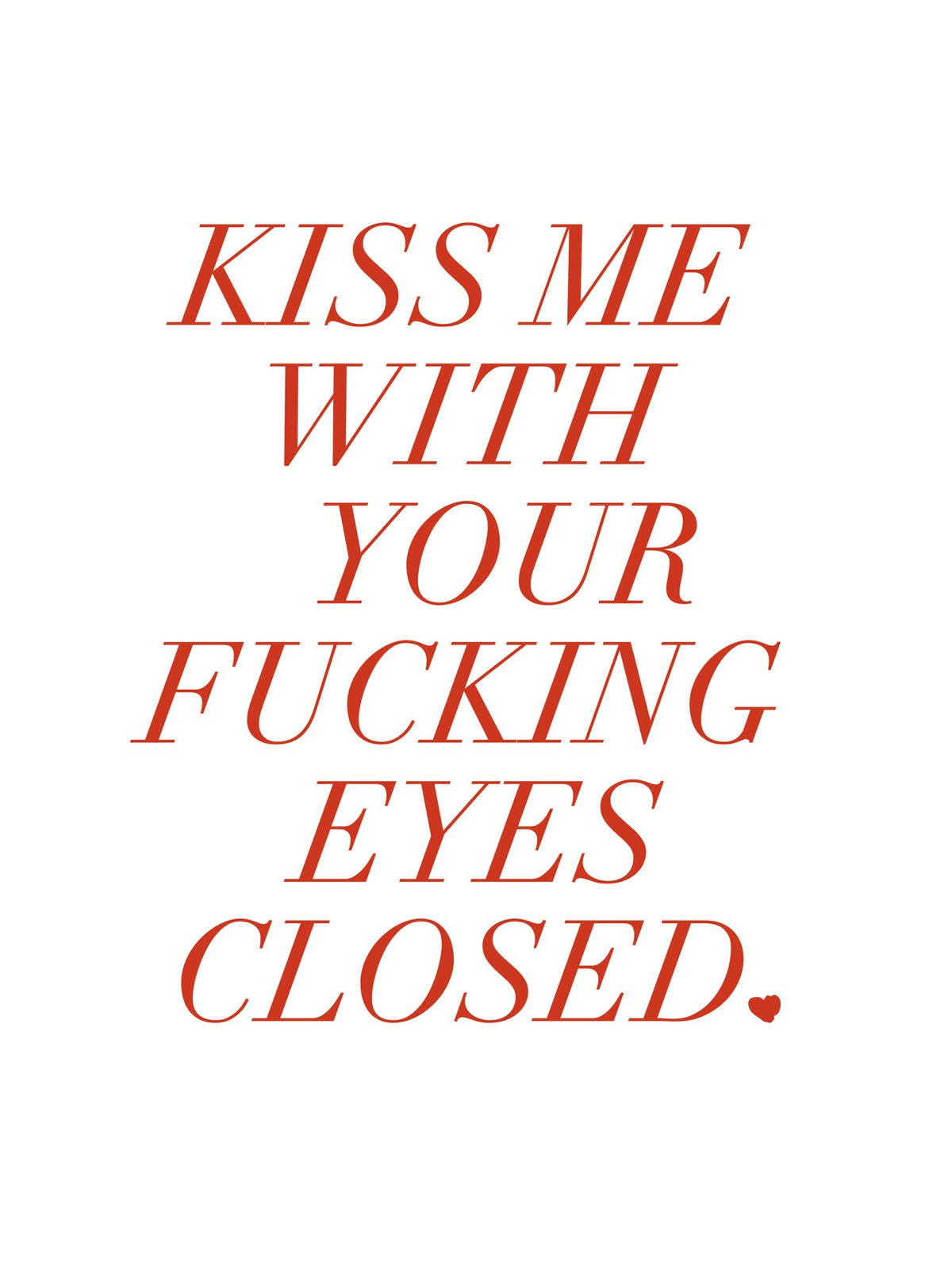 Poster Eyes Closed DYAM