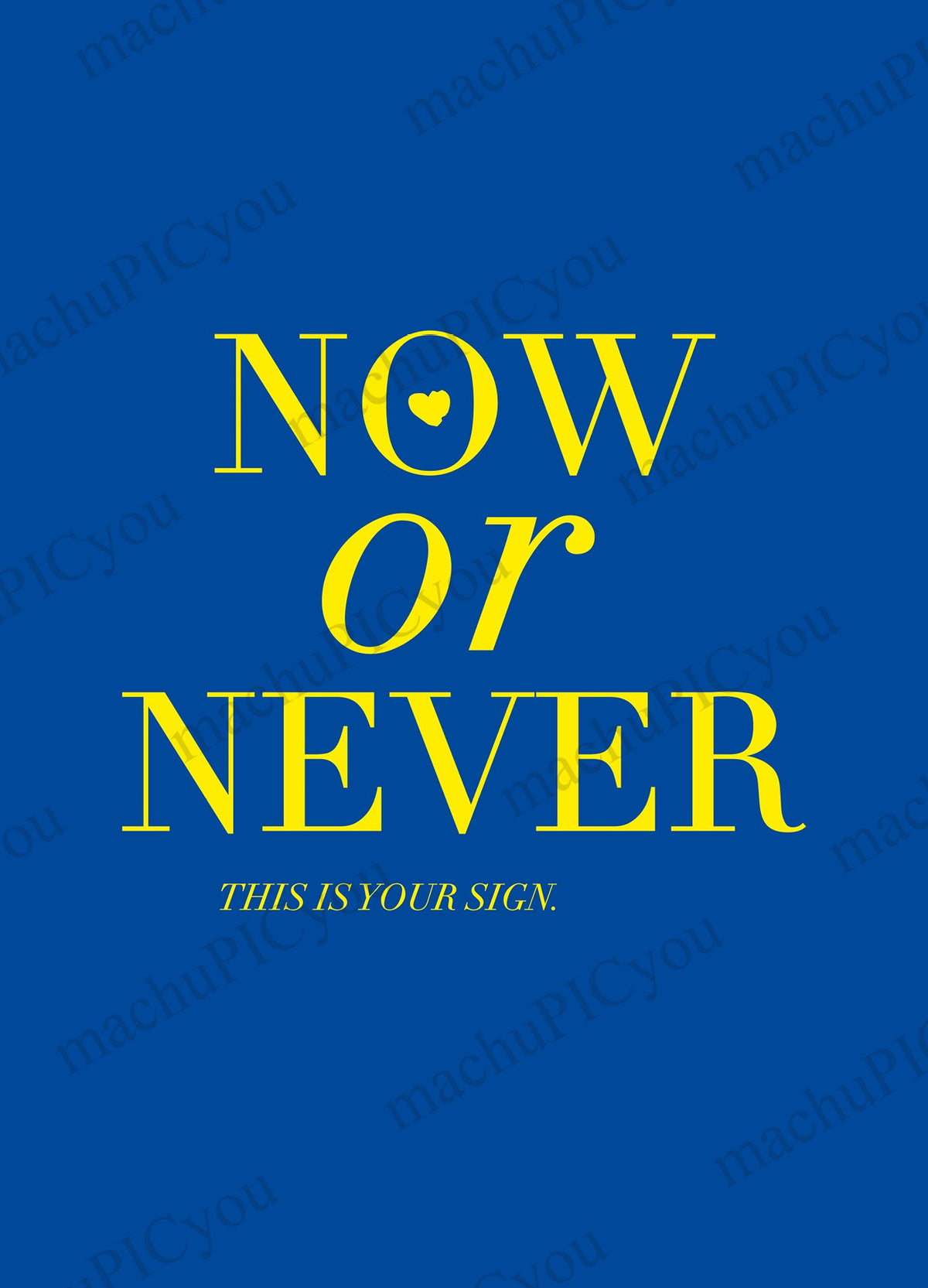 Karte Now or Never DYAM