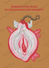 Karte Bombing for Peace (Vulva) DYAM