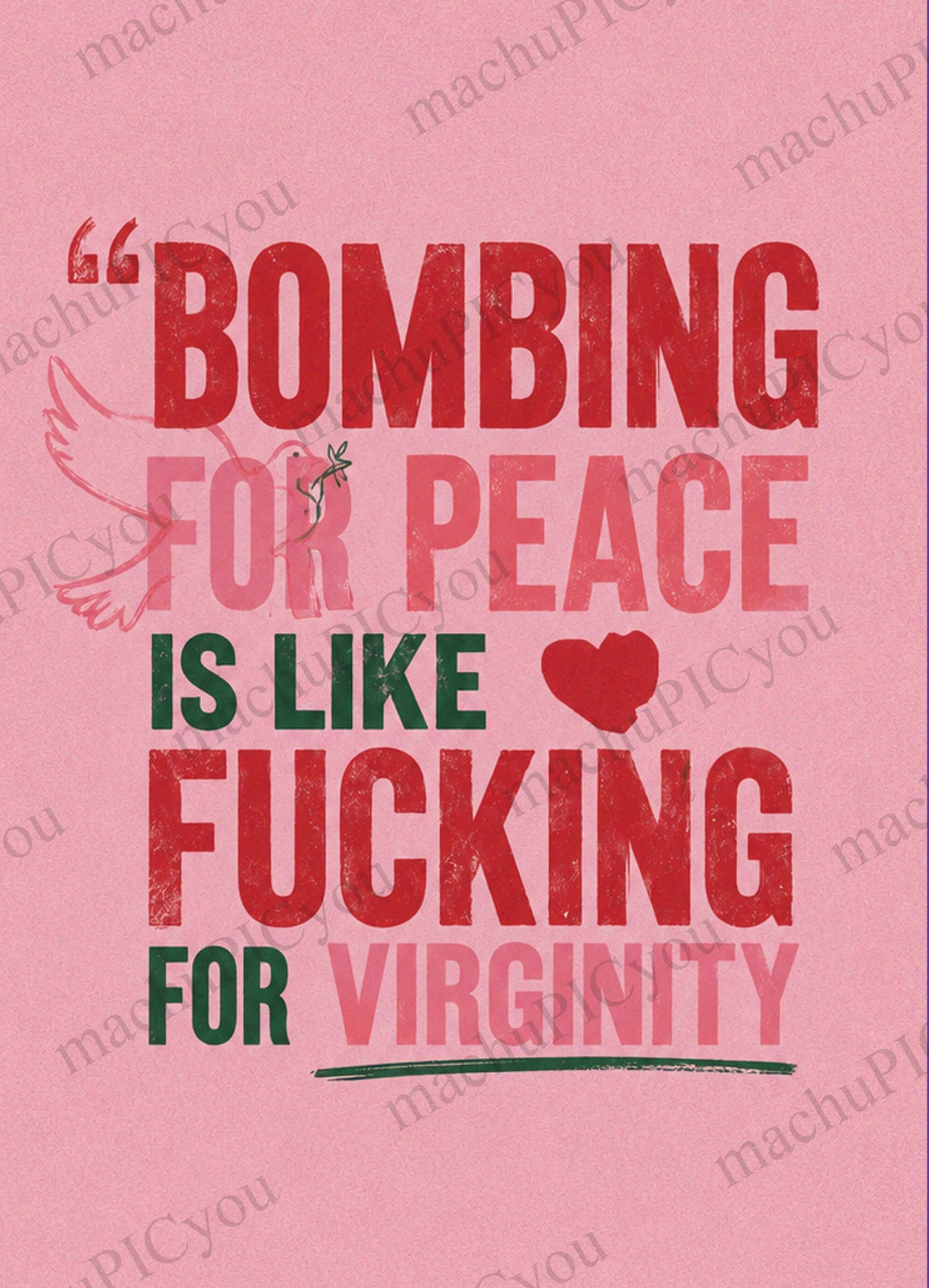 Karte Bombing for Peace (Dove) DYAM