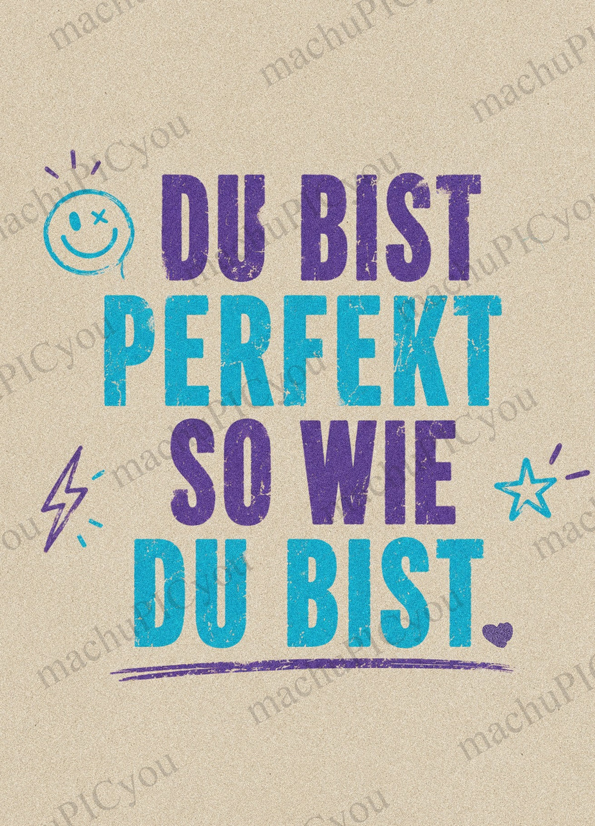 Karte Du bist perfekt DYAM