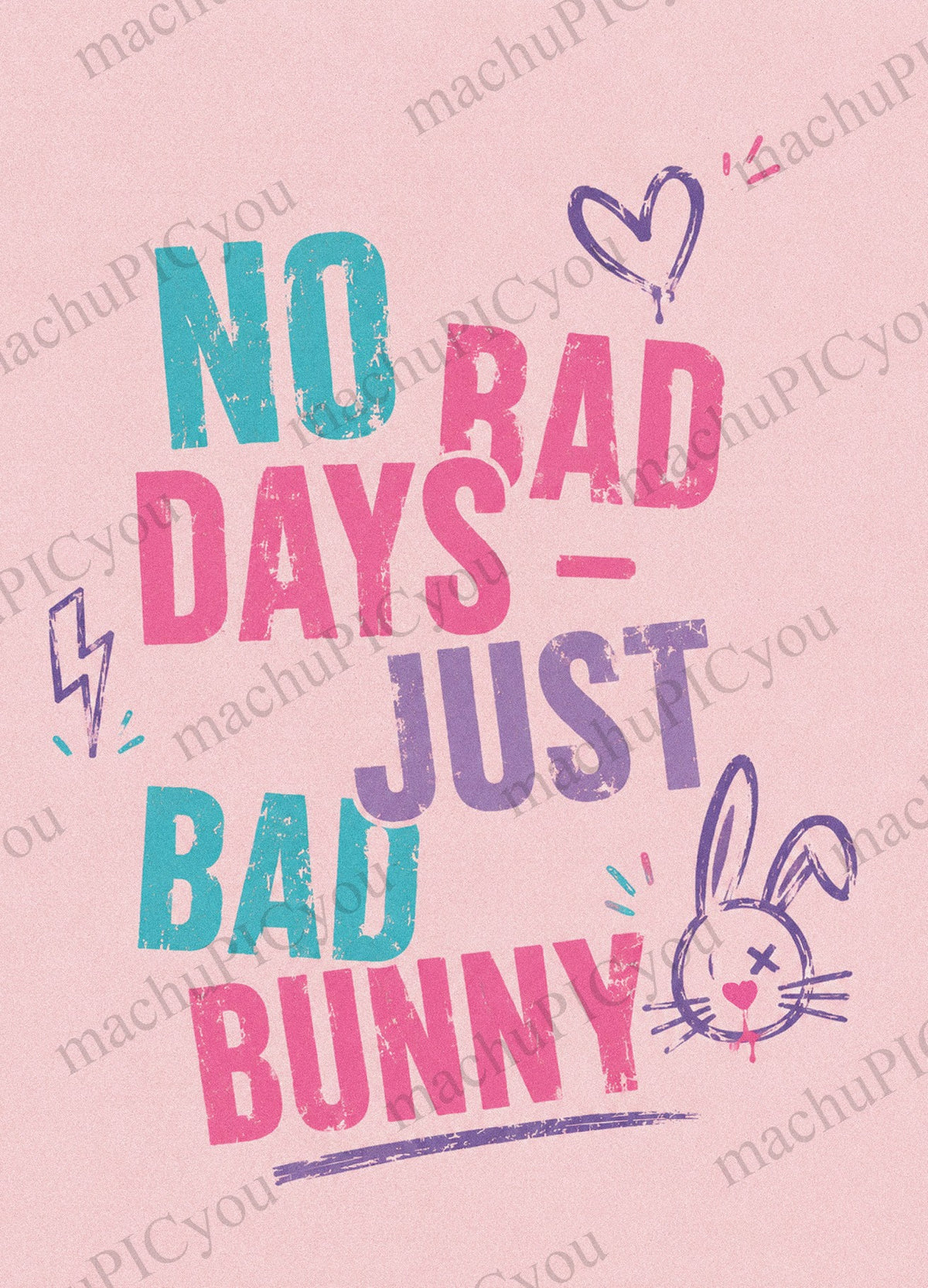 Karte No Bad Days Bad Bunny DYAM