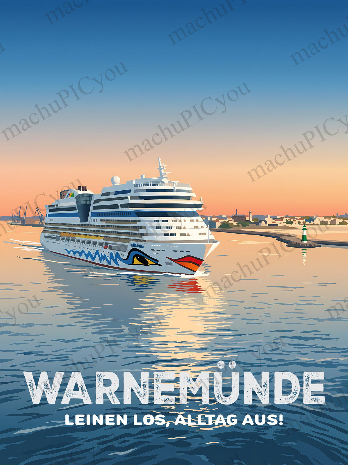 Poster AIDA in Warnemünde Warnemünde