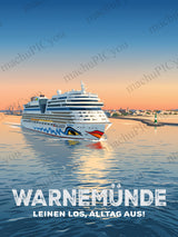 Poster AIDA in Warnemünde Warnemünde