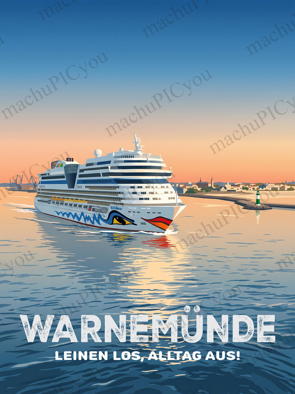 Poster AIDA in Warnemünde Warnemünde