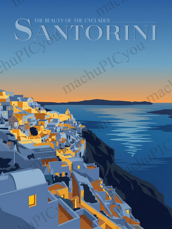 Santorini bei Nacht