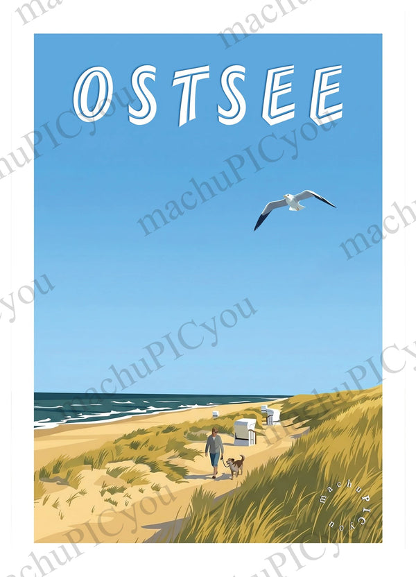 Ostsee — Dünenweg der Stille (Karte)