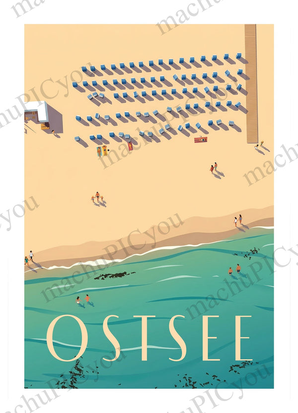 Ostsee — Strandmuster der Ruhe (Karte)