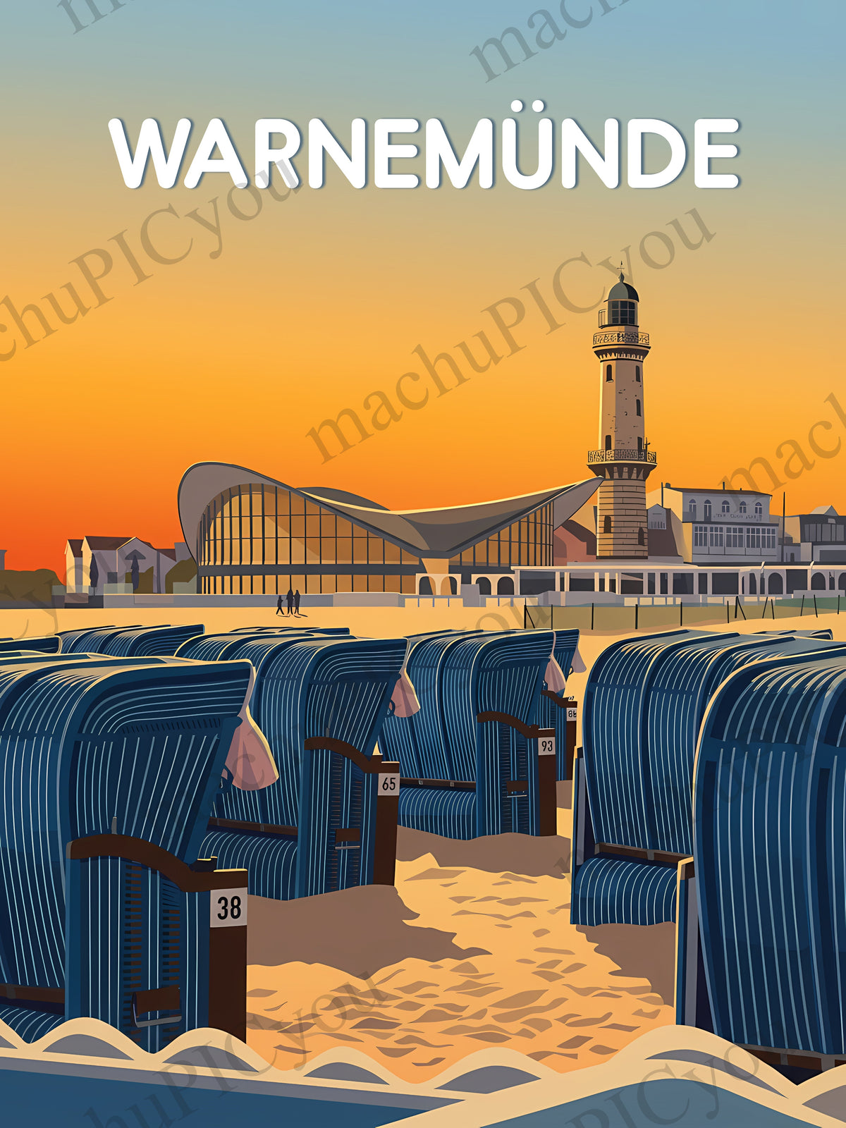 Abend über Warnemünde