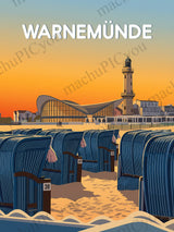 Abend über Warnemünde