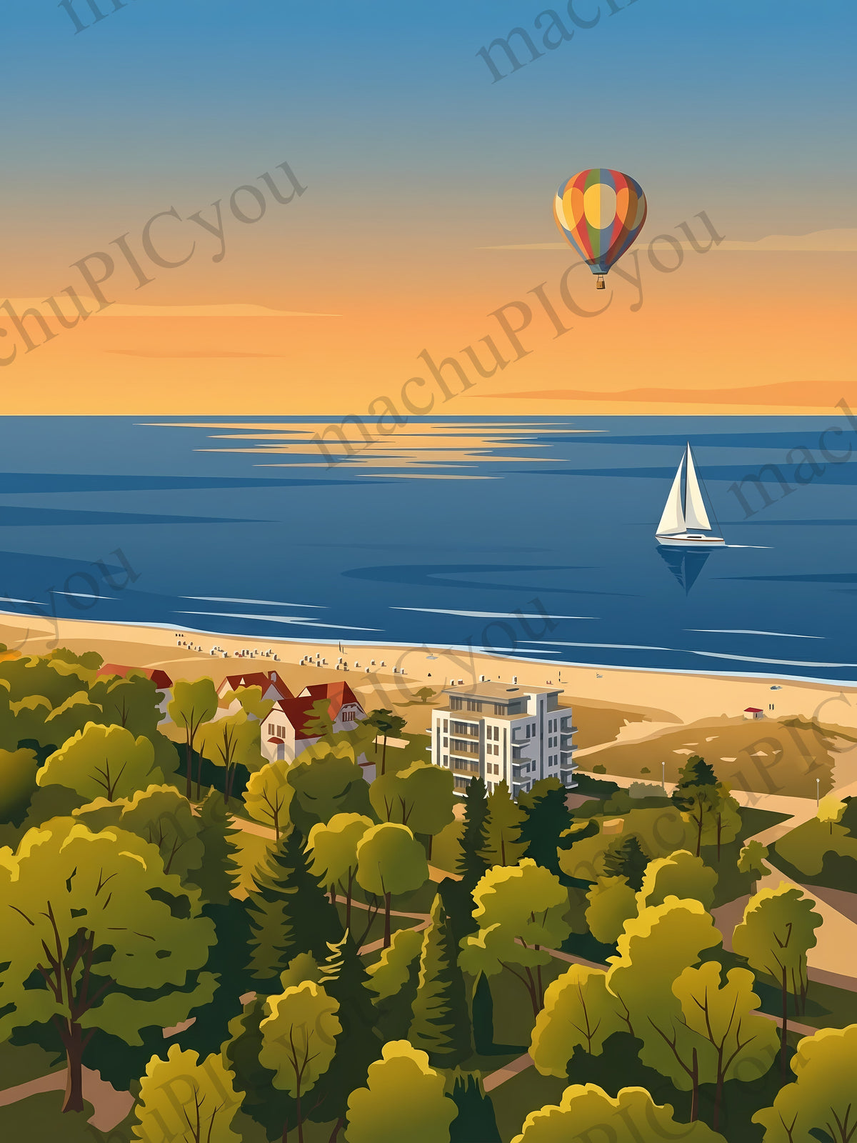 Ostsee — Schweben über Küste