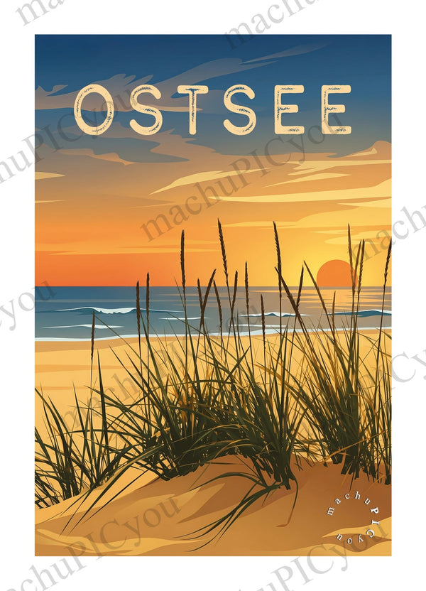 Ostsee — Goldene Dünenruhe (Karte)