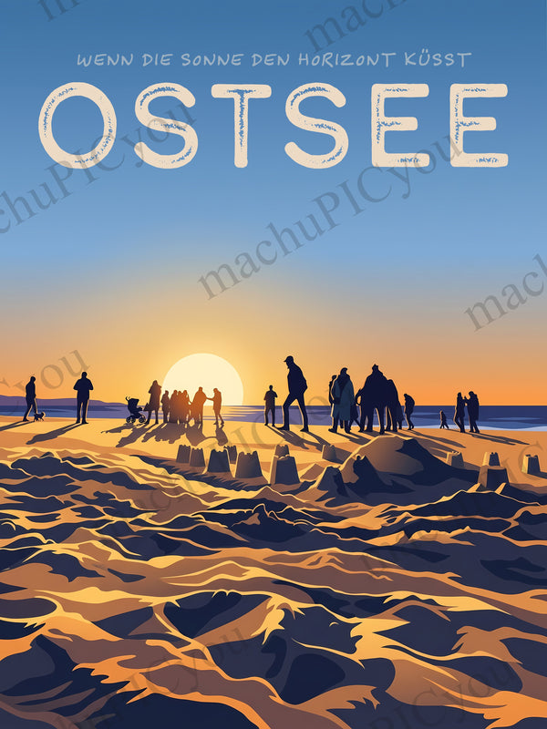 Ostsee — Sonnenuntergang am Strand