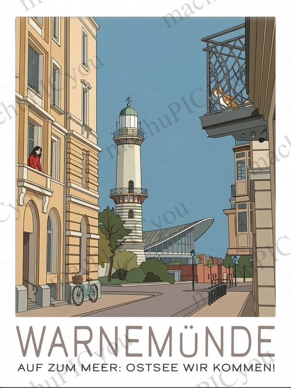 Warnemünde — Gasse zum Leuchtturm
