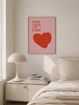 IMPRFCT — Love 3 als Poster im Wohnraum