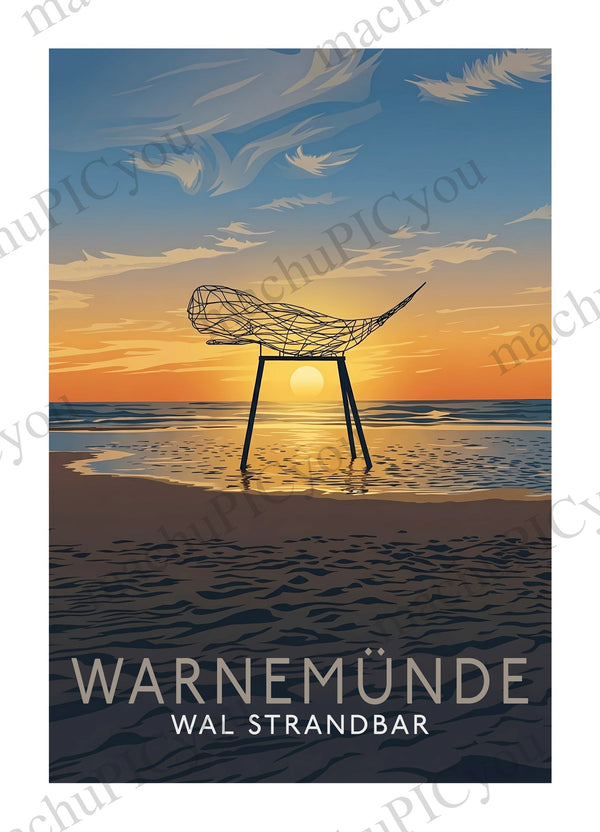 Warnemünde — Sonnenwächter der Küste (Karte)