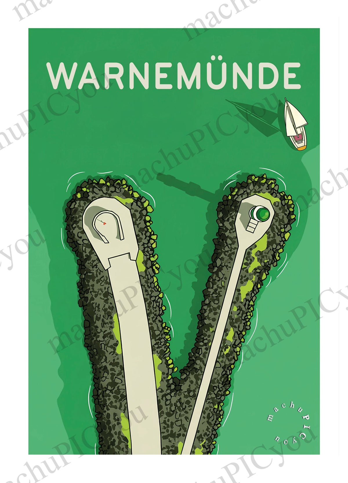 Warnemünde — Geheimer Hafen (Karte)
