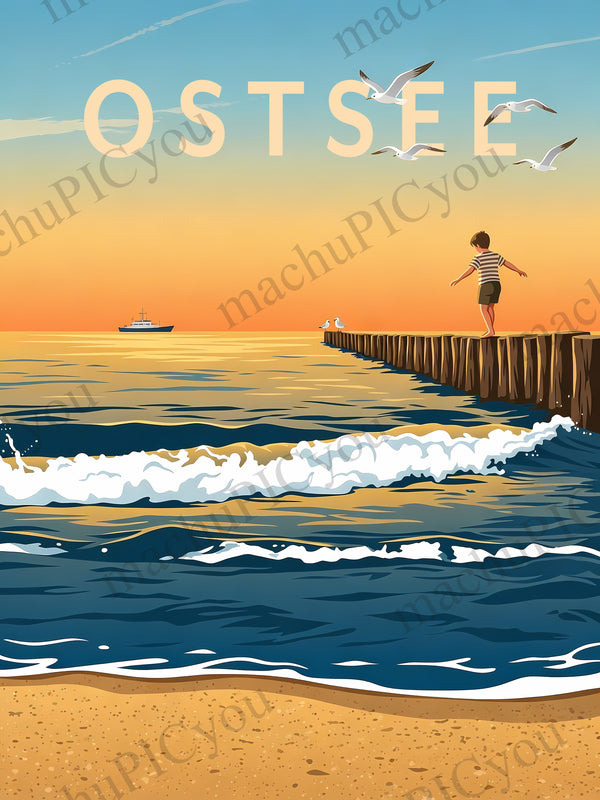 Ostsee — Balance im Abendlicht