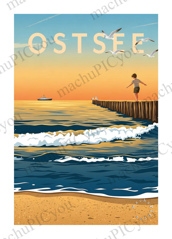 Ostsee — Balance im Abendlicht (Karte)
