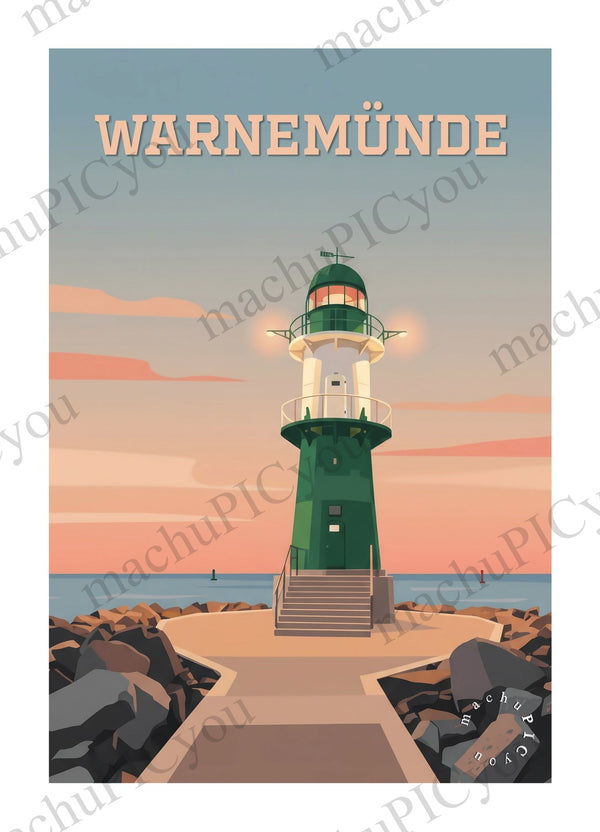 Warnemünde — Leuchtfeuer der Ruhe (Karte)