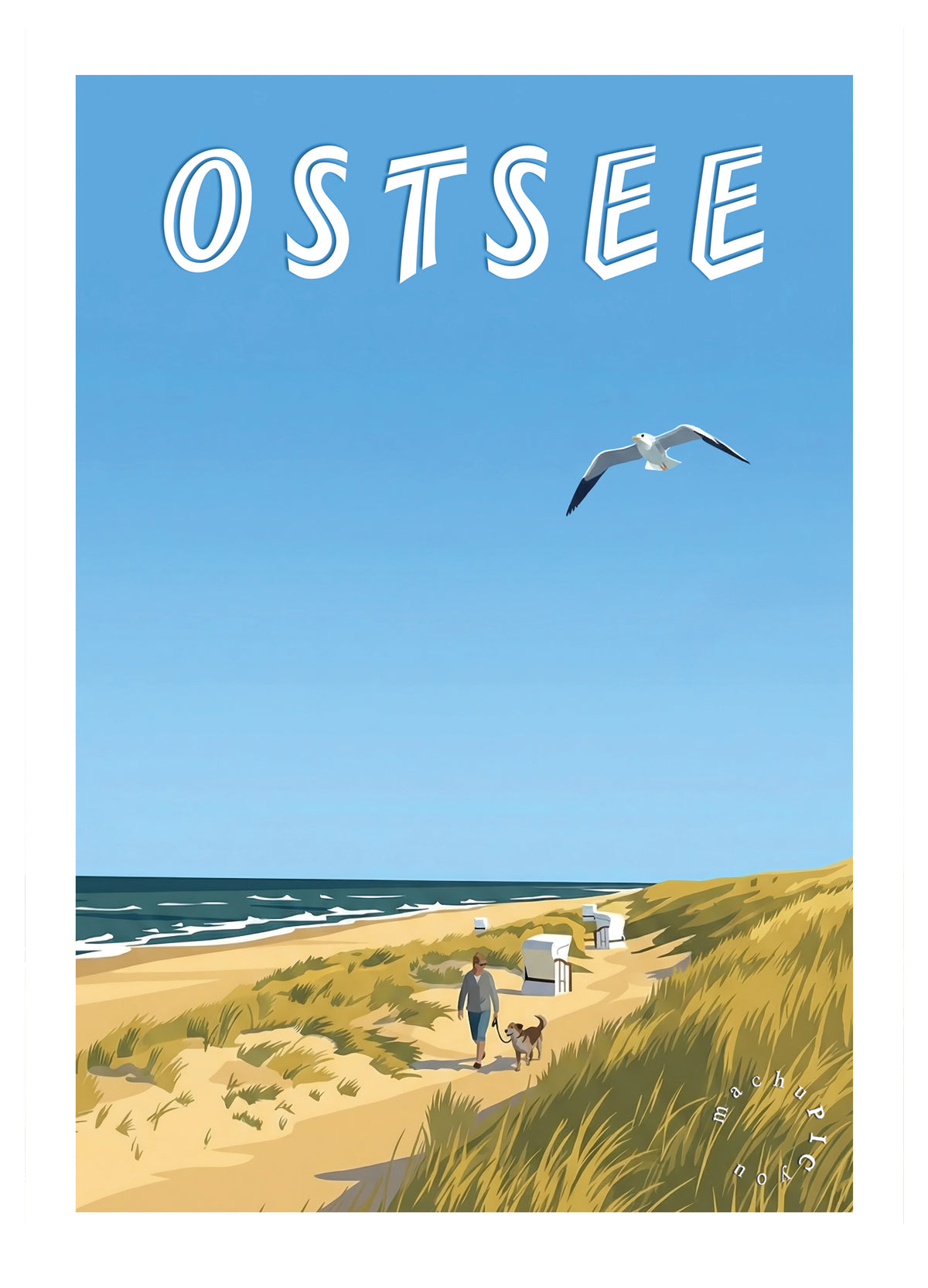 Ostsee — Dünenweg der Stille (Karte)