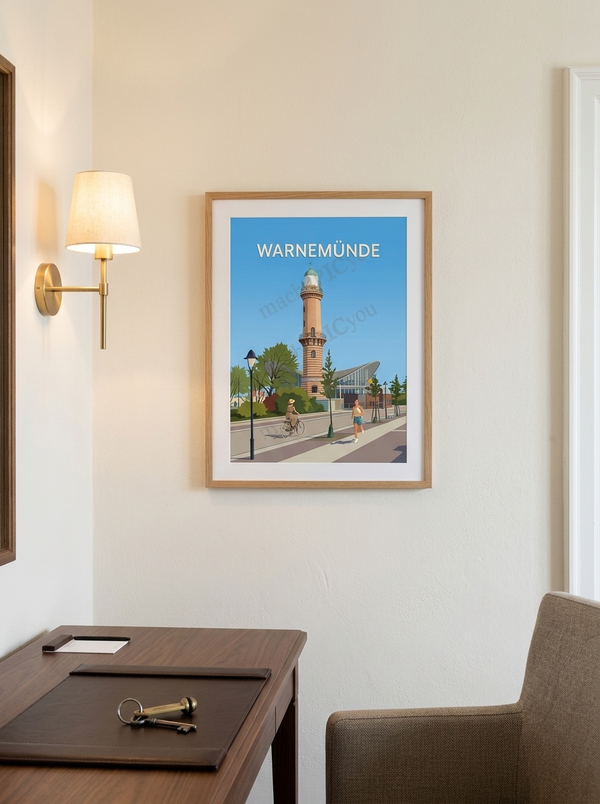Warnemünde — Küstenmorgen – Wandvorschau