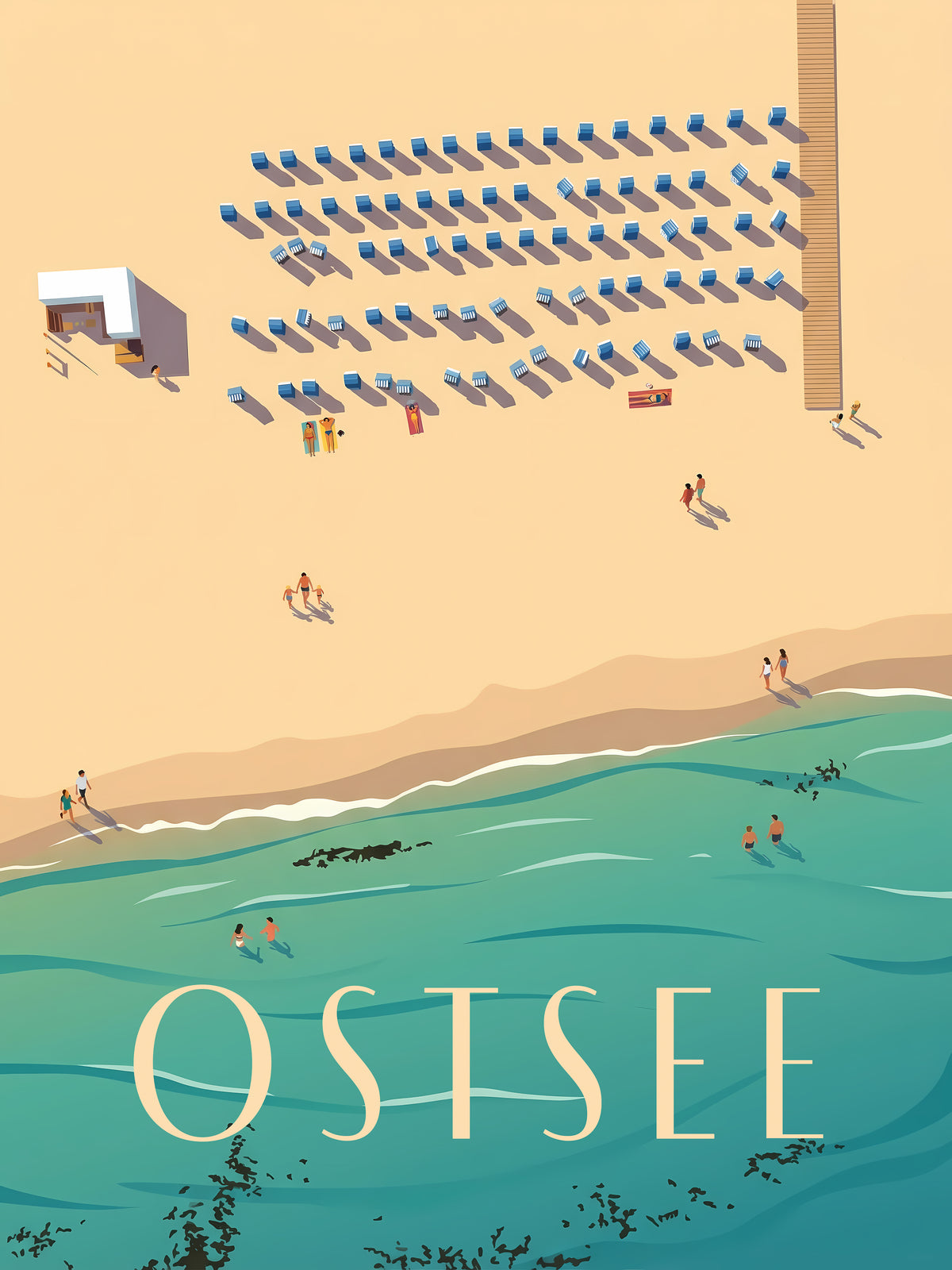 Ostsee — Strandmuster der Ruhe