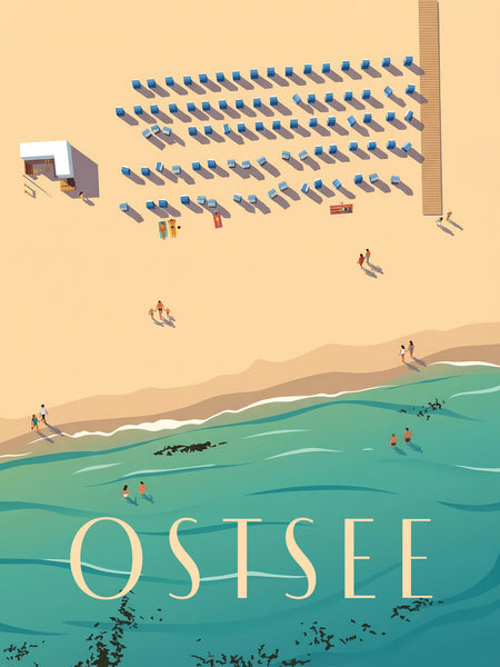 Ostsee — Strandmuster der Ruhe