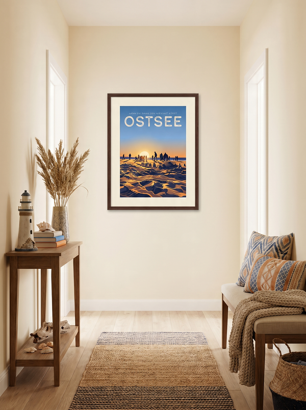 Ostsee — Sonnenuntergang am Strand – Wandvorschau