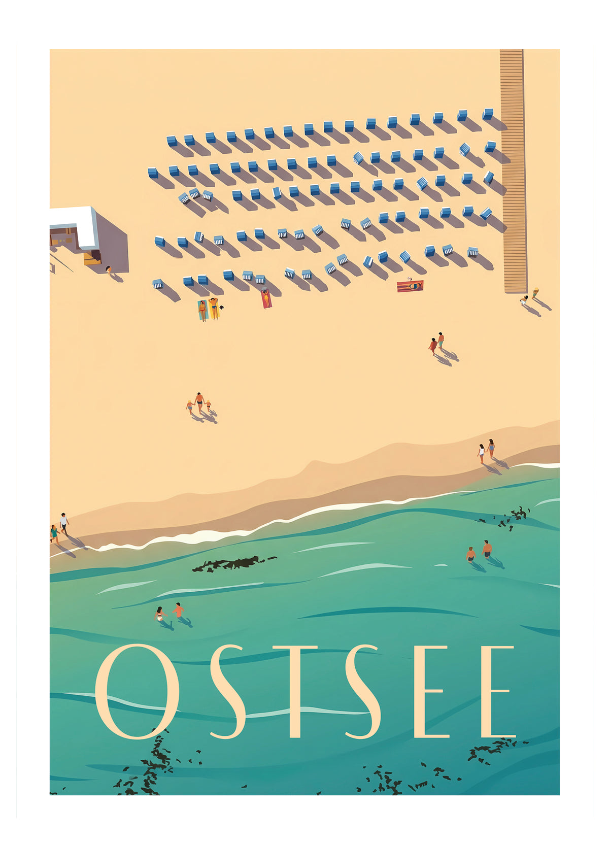 Ostsee — Strandmuster der Ruhe (Karte)