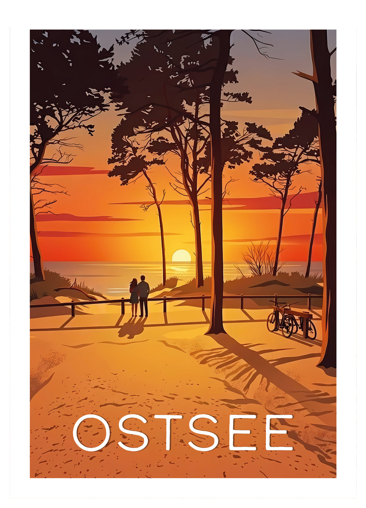 Ostsee — Abendgold der Küste (Karte)